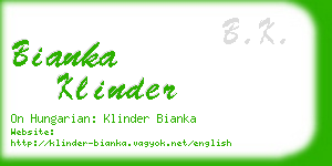 bianka klinder business card